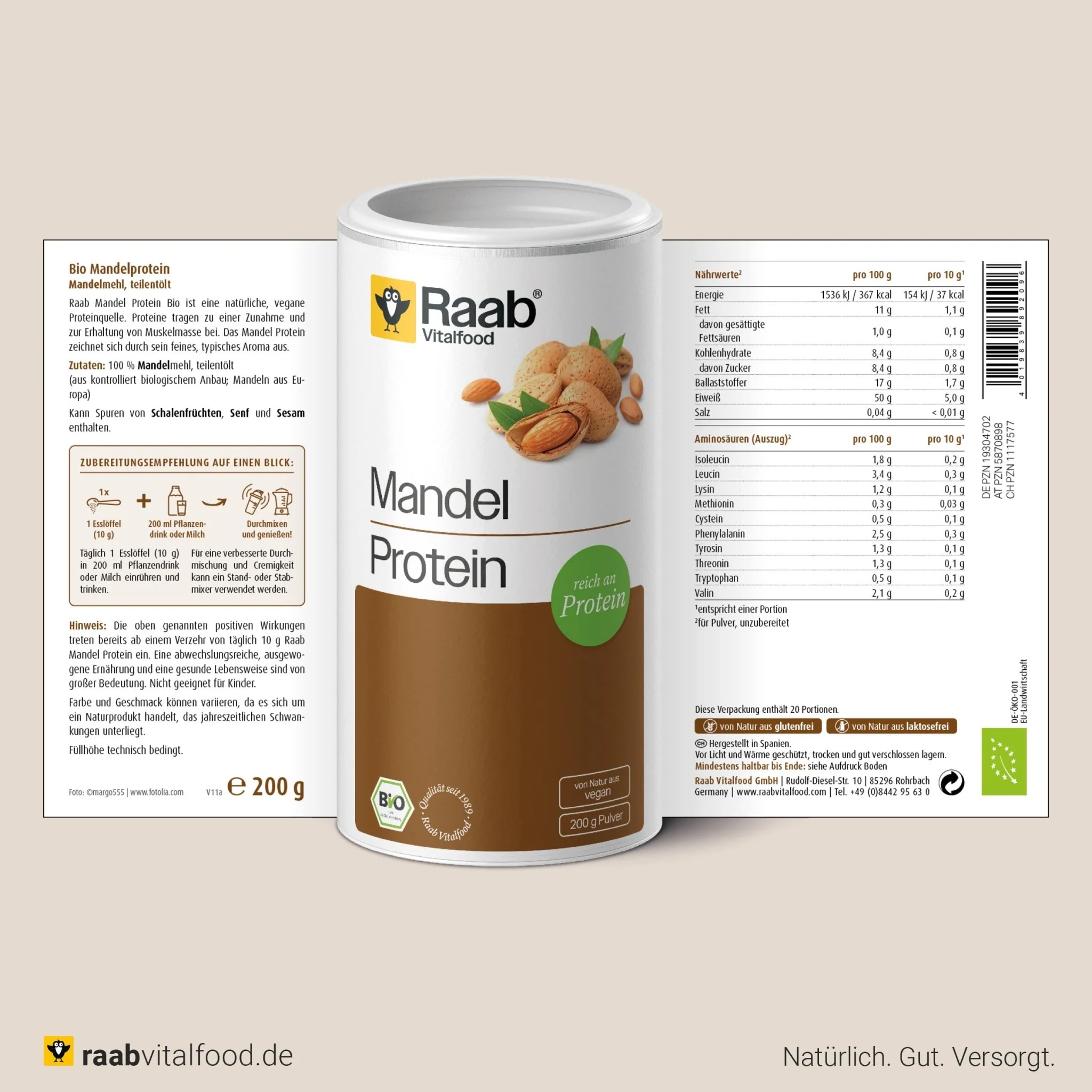 Bio Mandelprotein Pulver - Image 3