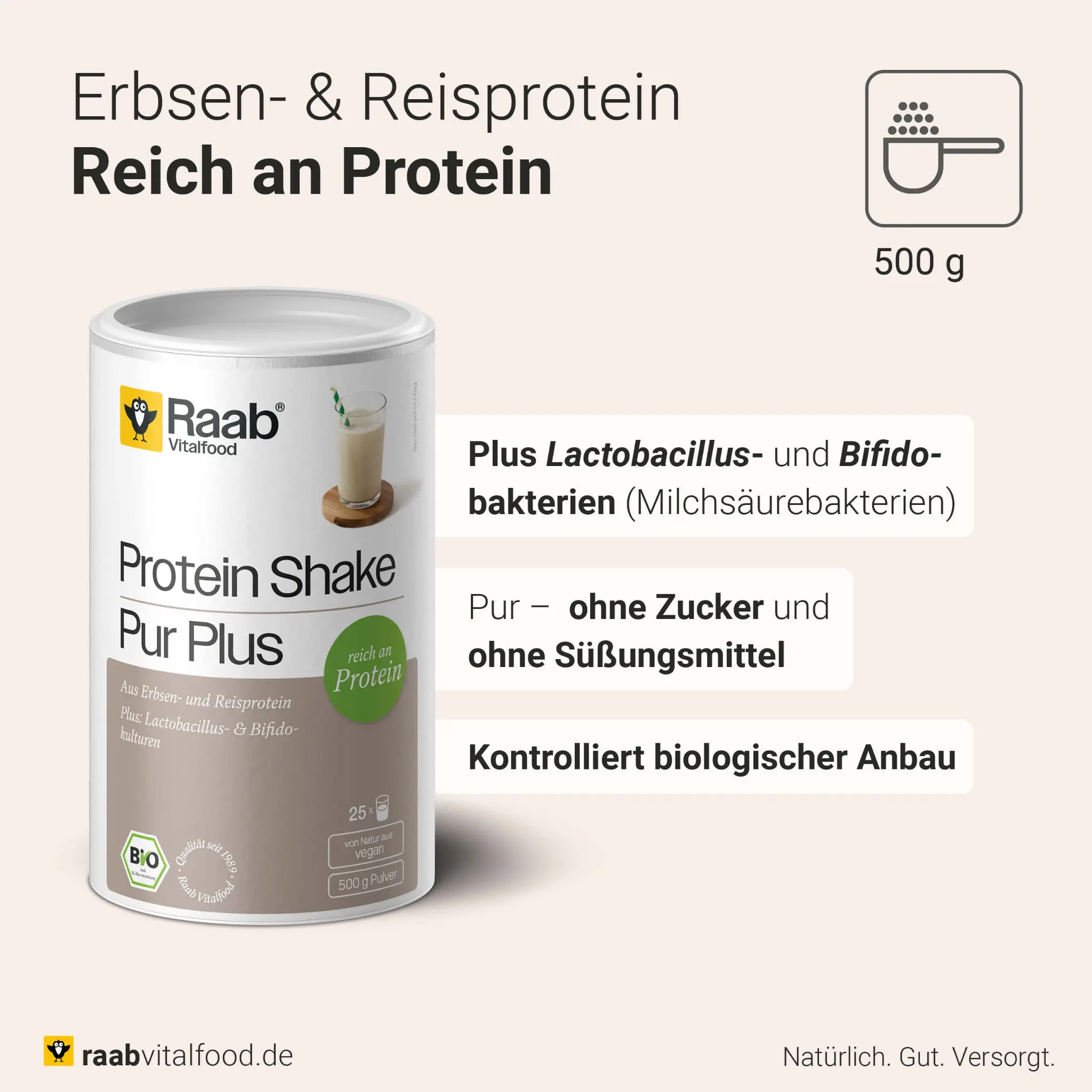 Bio Protein Shake Pur Plus Pulver - Image 3