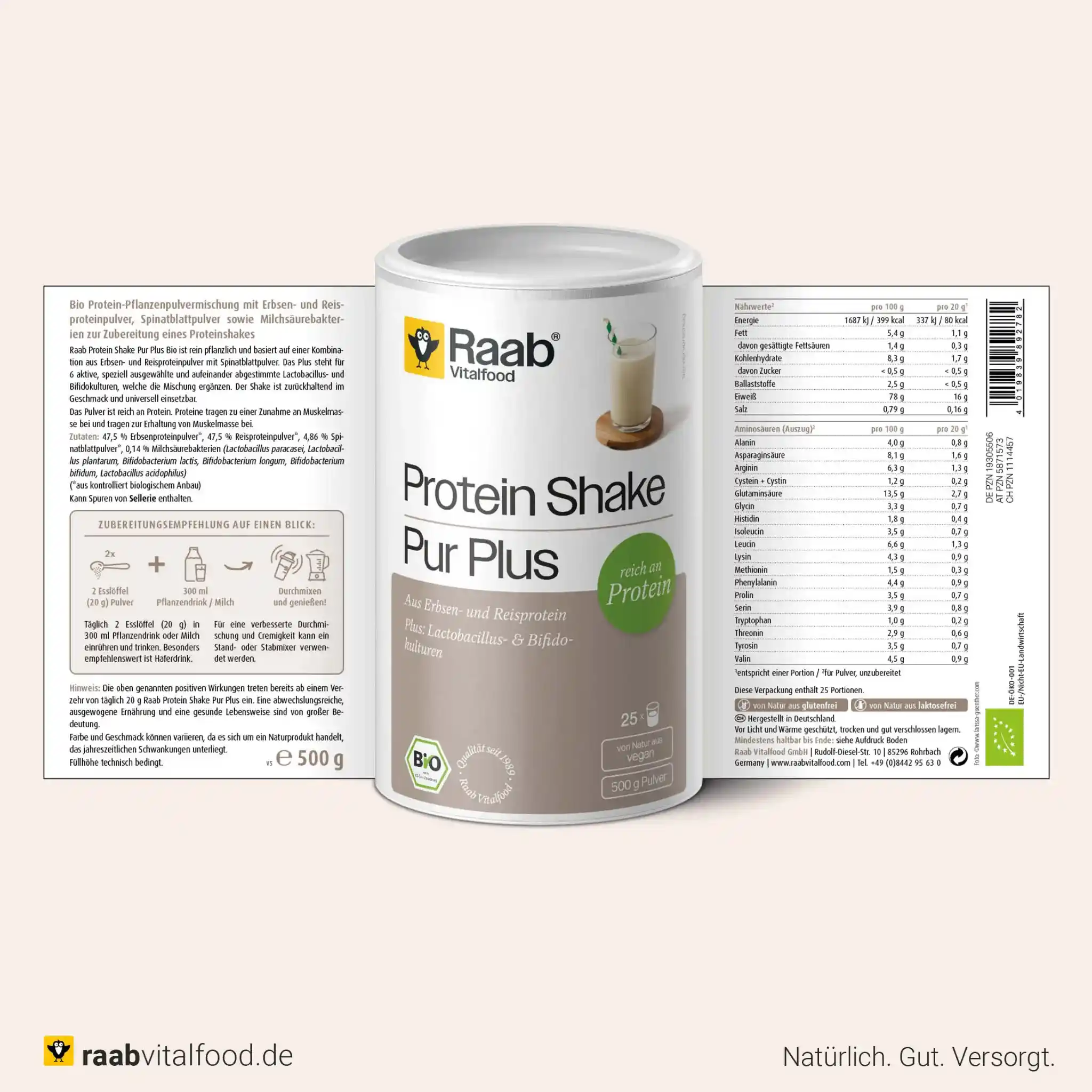 Bio Protein Shake Pur Plus Pulver - Image 7