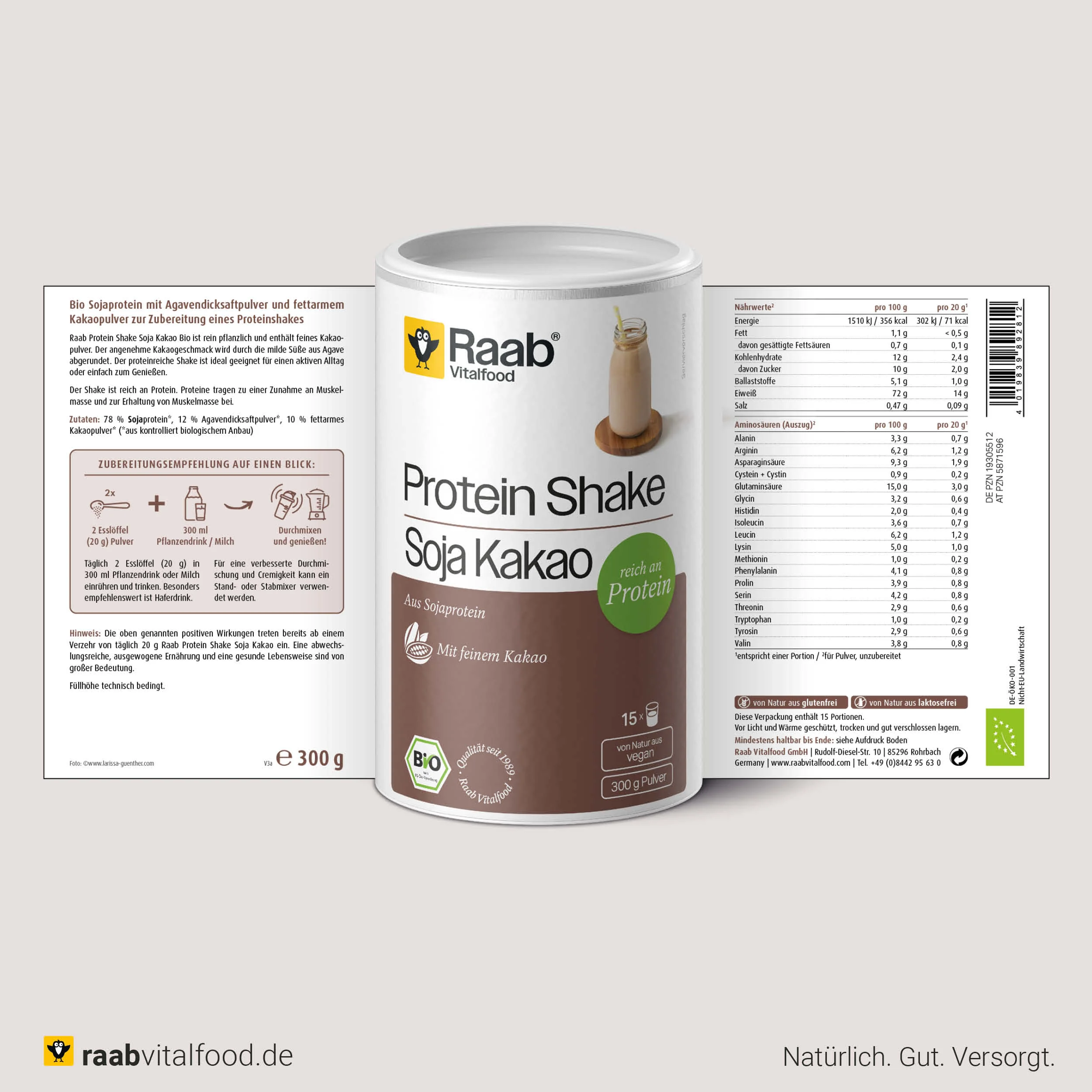Bio Protein Shake Soja Vanille Pulver - Image 4