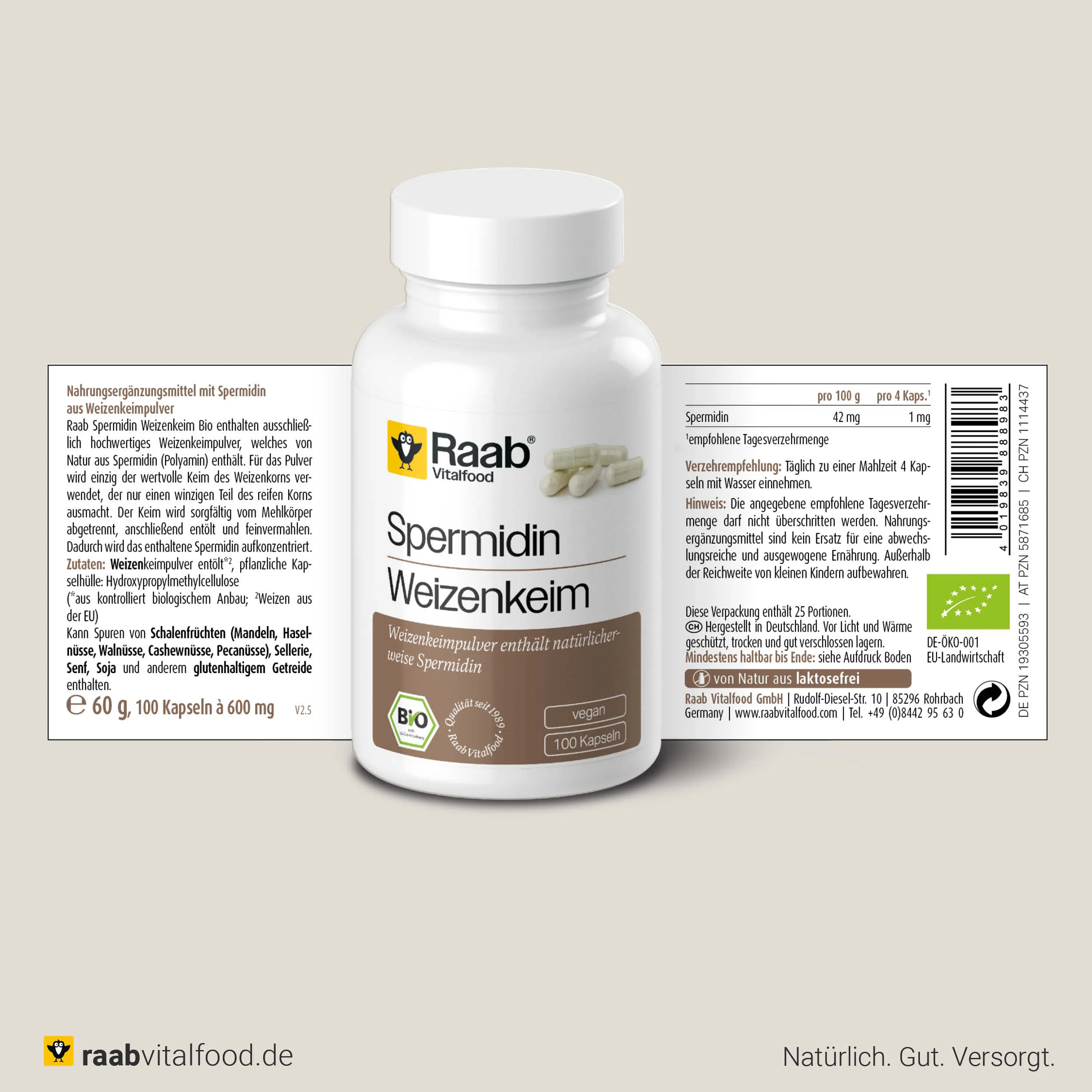 Bio Spermidin Weizenkeim Kapseln - Image 5