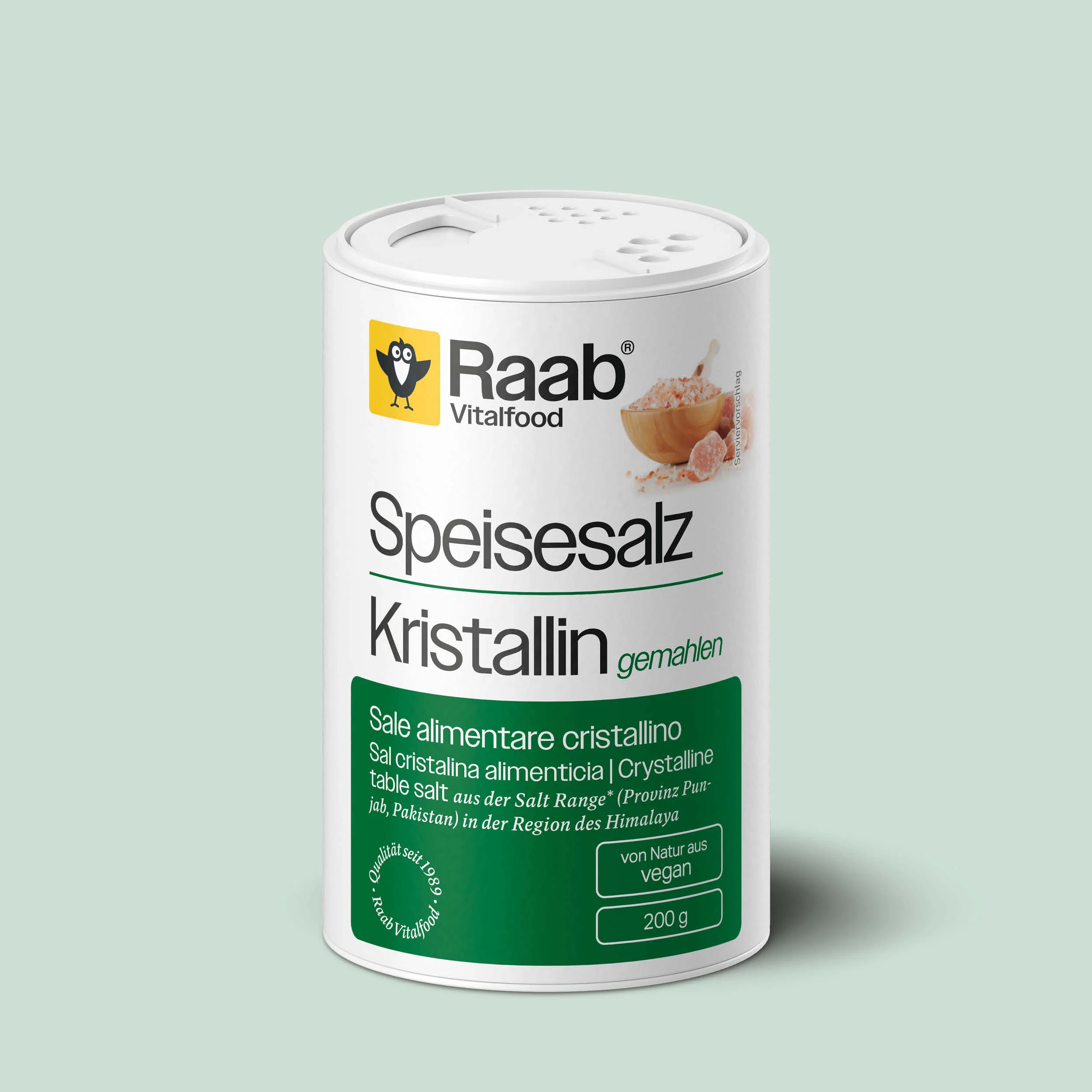 Kristallines Speisesalz gemahlen