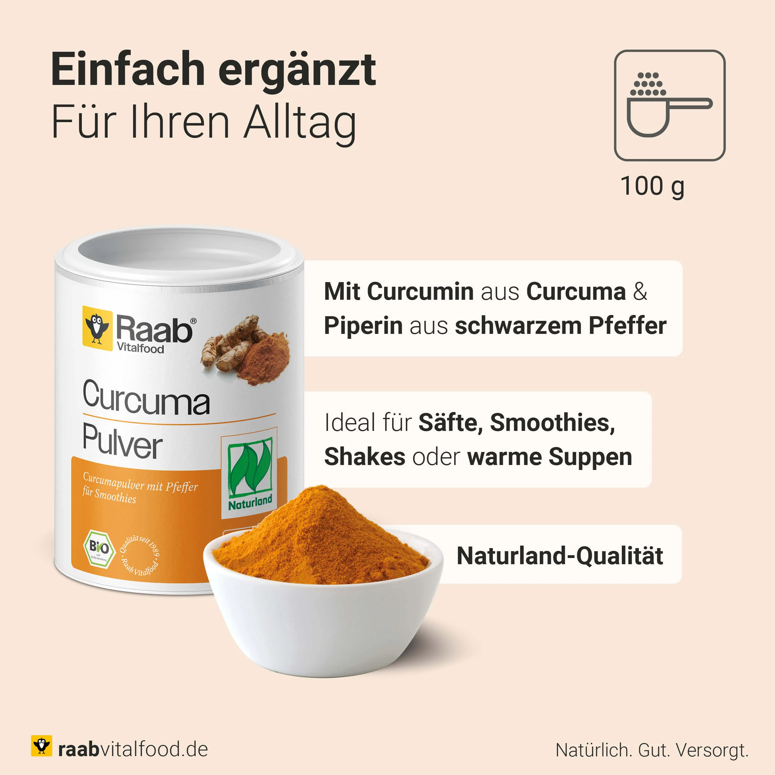 Naturland Bio Curcuma Pulver - Image 3