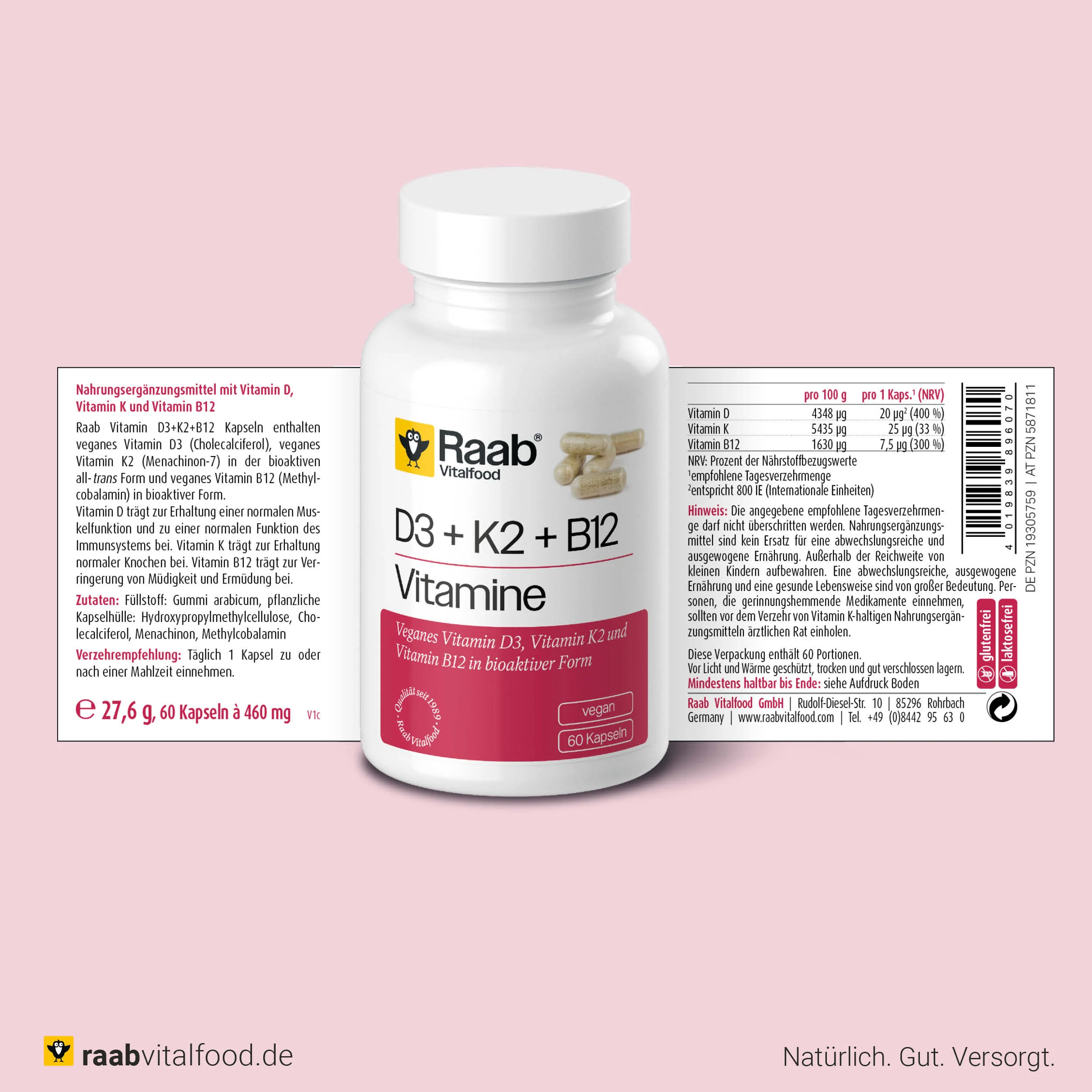 Vitamin D3 + K2 + B12 Kapseln - Image 2